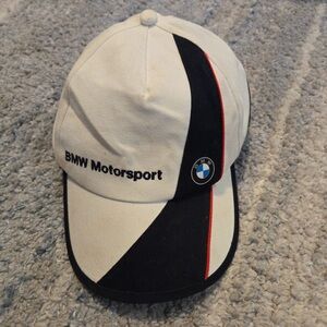 BMW Motorsport Racing Hat White Black Hat